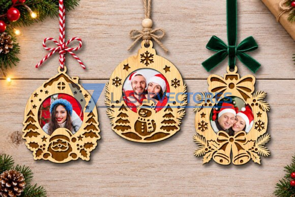 Paquete de adornos navideños para fotos - Imagen 8