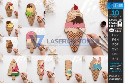Paquete para colorear helados