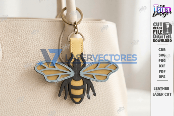 Paquete de dijes de cuero con diseño floral - Imagen 5